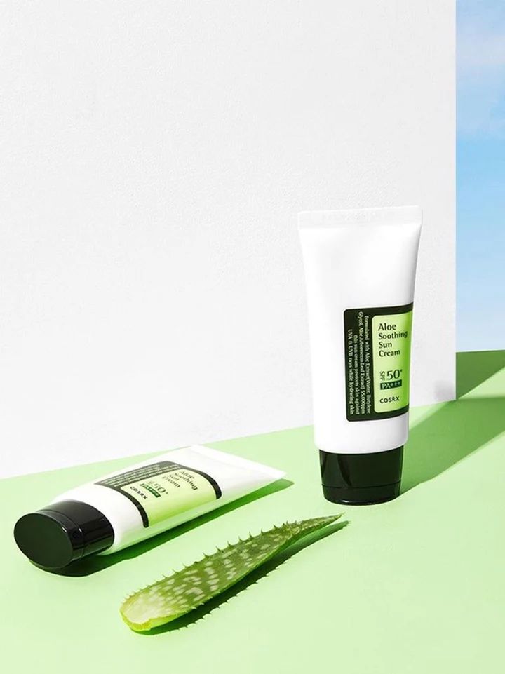 Купити Сонцезахисний крем з алое COSRX Aloe Soothing Sun Cream на LovelyBunny.com.ua