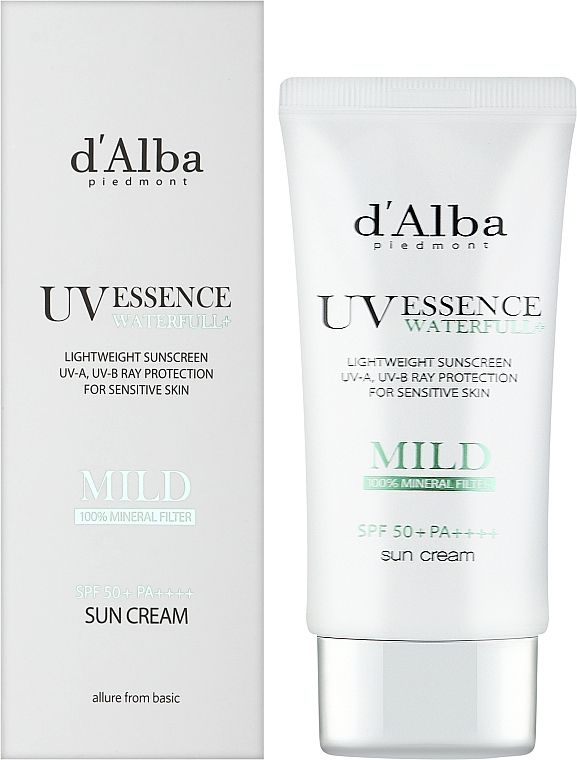 Купити М'який сонцезахисний крем на мінеральних фільтрах d'Alba Waterfull Mild Sunscreen на LovelyBunny.com.ua