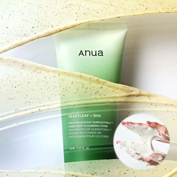 Купити Пінка для глибокого очищення пор (мініатюра) Anua Heartleaf Quercetinol Pore Deep Cleansing Foam на LovelyBunny.com.ua