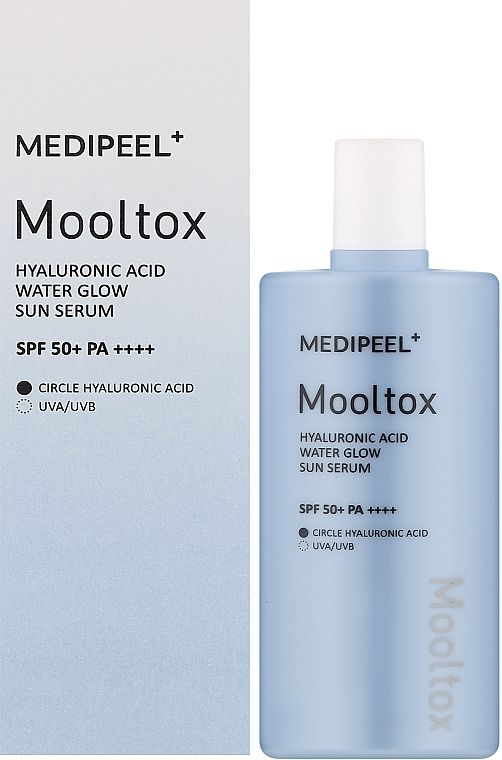 Купити Сонцезахисна сироватка для обличчя MEDI-PEEL Hyaluronic Acid Mooltox Water Glow Sun Serum на LovelyBunny.com.ua