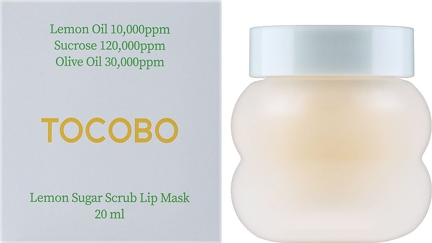 Купити Лимонна маска-скраб для губ із цукром TOCOBO Lemon Sugar Scrub Lip Mask на LovelyBunny.com.ua