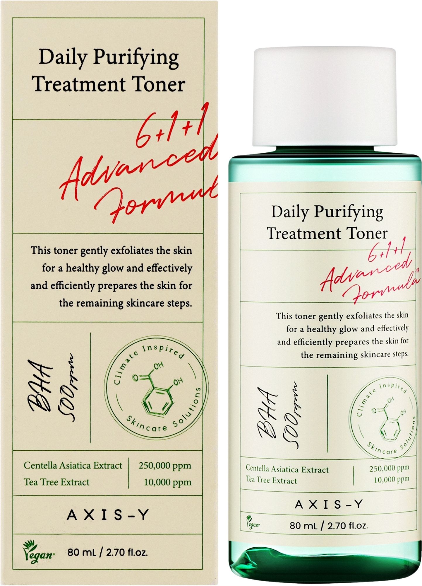 Купити Тонік для проблемної шкіри з центелою та BHA-кислотою AXIS-Y Daily Purifying Treatment Toner на LovelyBunny.com.ua