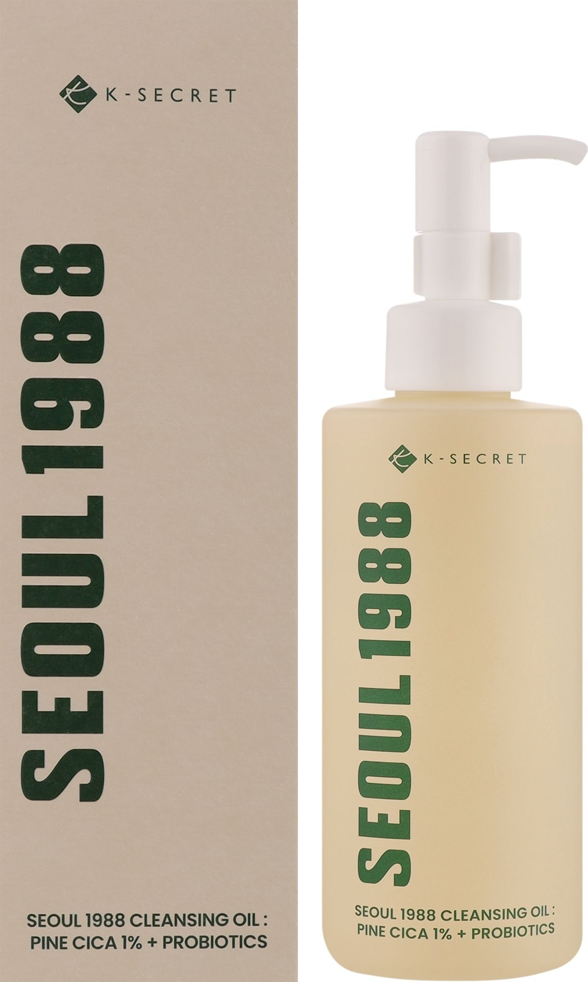 Купити Гідрофільна олія з сосною, центеллою та пробіотиками K-SECRET Seoul 1988 Cleansing Oil: Pine Cica 1% + Probiotics на LovelyBunny.com.ua