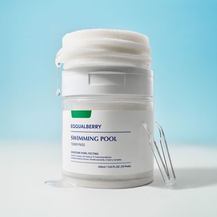 Купити Зволожувальні педи для обличчя EQQUALBERRY Swimming Pool Toner Pads на LovelyBunny.com.ua