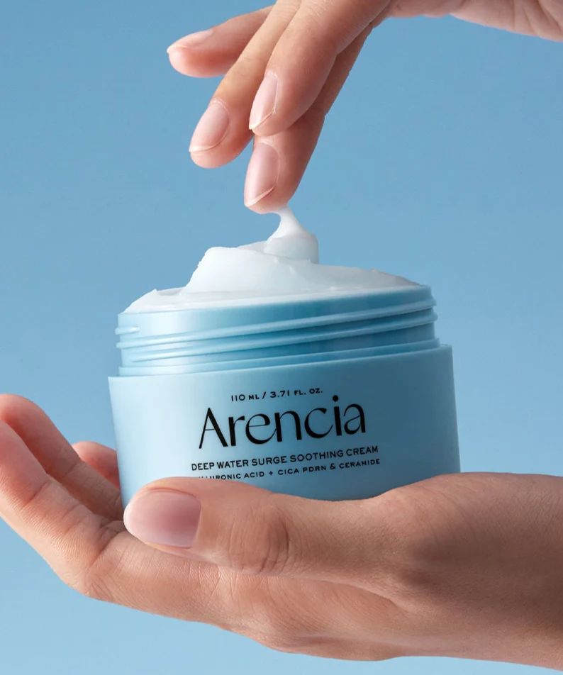 Купити Заспокійливий крем із пептидами, керамідами та ферментами Arencia Deep Water Surge Soothing Cream на LovelyBunny.com.ua