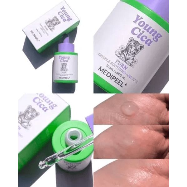 Купити Ампульна сироватка з центеллою та PDRN MEDI-PEEL Young Cica PDRN Trouble Soothing Ampoule на LovelyBunny.com.ua