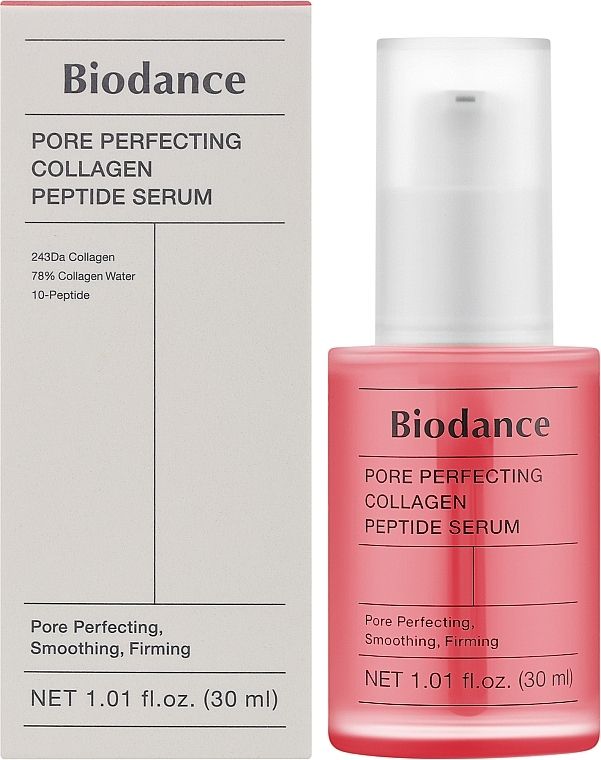 Купити Сироватка для розгладження пор з колагеном та пептидами Biodance Pore Perfecting Collagen Peptide Serum на LovelyBunny.com.ua